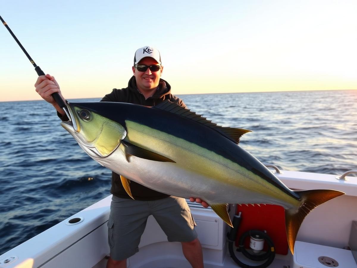 Yellowfin tuna caught